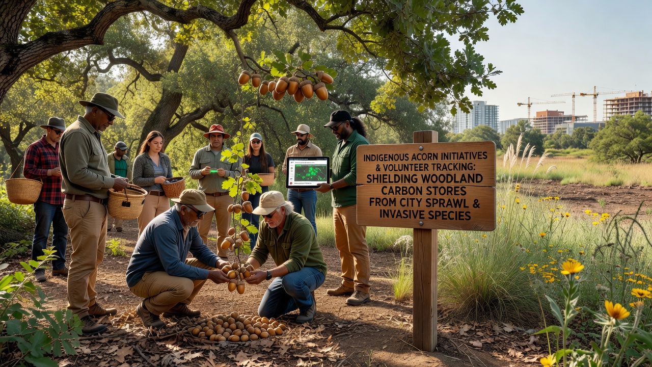 Indigenous Acorn Programs Combine with Volunteer Monitoring Systems to Protect Oak Woodland Carbon Reserves from Urban Expansion and Invasive Species